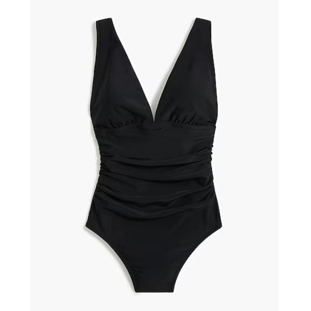 NWT J. Crew Factory Women's Black One-Piece Swimsuit Size Large